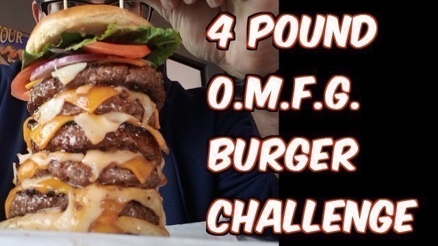 '4 Pound OMFG Burger Challenge at Lindy\'s (from Man Vs Food) | Freak Eating in Tucson'