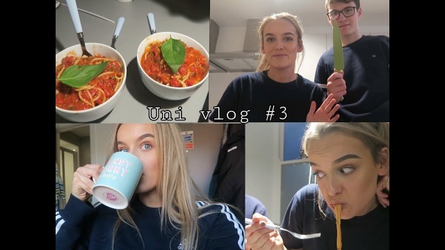 'UNI VLOG #3 | Food haul & making spaghetti 