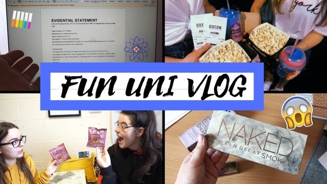 'FUN UNI VLOG | Deadlines, Cinema Trips, Food Haul & Makeup Delivery'