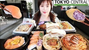 'JAPANESE CONVENIENCE STORE FOOD MUKBANG 먹방 (Salmon & Uni, Gyudon, Katsudon, Sushi, Bento Box, Mochi)'