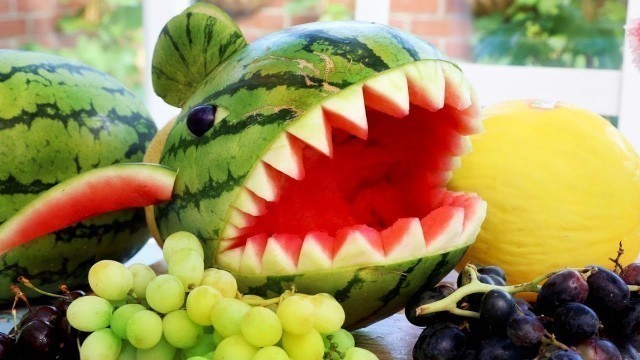 'WATERMELON CREATIVE FOOD CARVING IDEAS FOR KIDS'