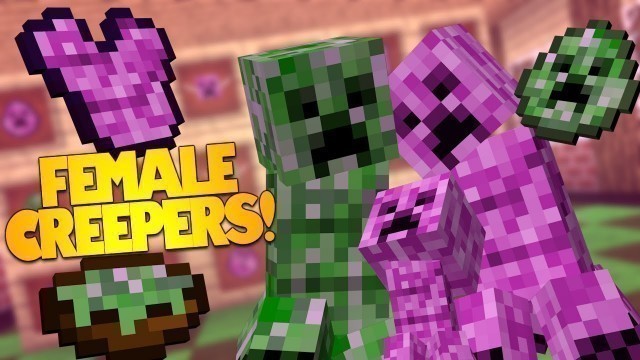 'Minecraft Mods | Female Creepers Mod | Girl Creepers, EXPLOSIVE EGGS, New Items (Mod Showcase)'