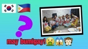 'Korean Kids doing Pinoy Foods Challenge| foods reaction| Christmas party segment'