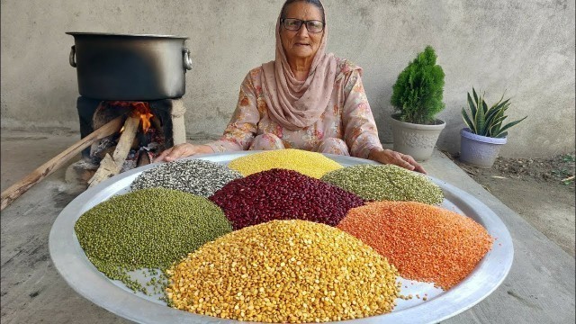 'MIX DAL!!! PUNJABI STYLE DAL RECIPE | VILLAGE COOKING | RECIPES | RESTAURANT STYLE | AT HOME'