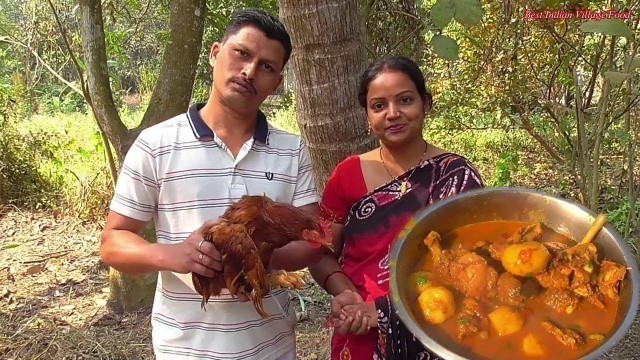 'Deshi Murgir Patla Jhol - Outside Cooking Show - Best Indian Village Food'