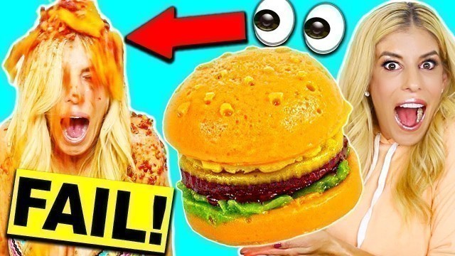 'DIY GIANT GUMMY CHEESEBURGER! GONE WRONG!!'