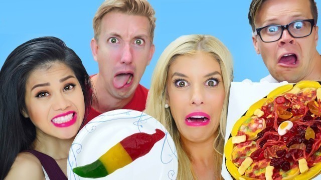 'GUMMY FOOD vs REAL FOOD w/ Rebecca Zamolo, Matt Slays & Chad Wild Clay'