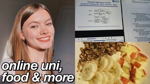 'DAY IN THE LIFE VLOG: uni of bath online, meals & bake off'