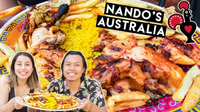 'NANDO\'s Australia Mukbang | Delicious Portuguese Chicken! Australian Fast Food Reviews'