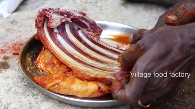 'MUTTON !!! Soft cooking mutton recipe by daddy / Short Video #1 / Village food factory'