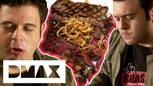 'Adam Struggles To Tackle This Enormous 5.5 LB Stake Challenge | Man V Food'