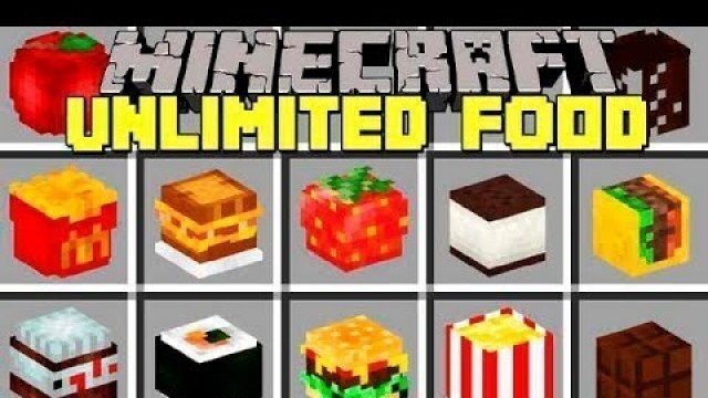 'Minecraft UNLIMITED FOOD MOD l CRAFT 1,000+ NEW FOOD IN MINECRAFT! l Modded Mini-Game'