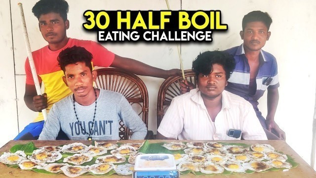 '30 Half boil making and eating challenge // in Village foods'