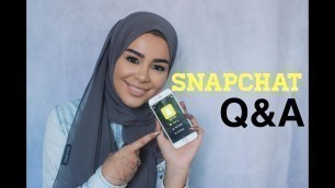 'Snapchat Q&A: ready to marry, uni advice, work, motivation, food etc.'