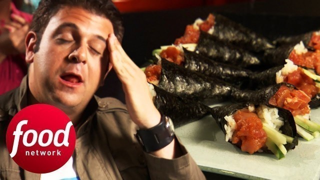 'Can Adam Complete Bushido\'s Spicy Tuna Roll Challenge? | Man v Food'