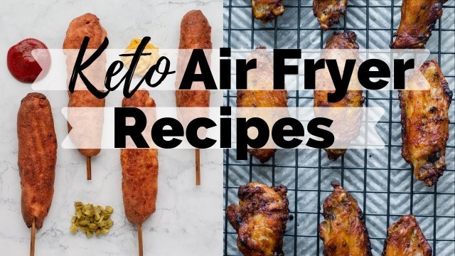 'KETO AIR FRYER RECIPES | How to make wings in the air fryer | Air Fryer Keto CornDogs'