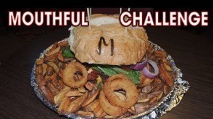 'MOUTHFUL BURGER CHALLENGE IN WYOMING!!'