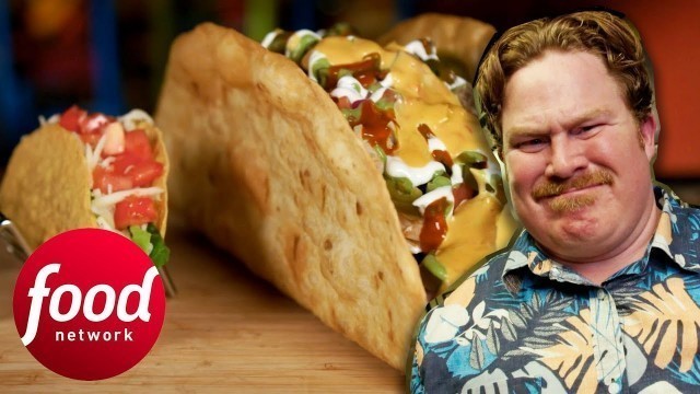 'Casey Devours A 2 LB Taco In 10 Minutes! | Man V Food'