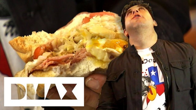 'Adam Visits The Birthplace Of The Original Stuffed Sandwich | Man V Food'