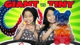 'GIANT GUMMY VS TINY GUMMY CHALLENGE!'