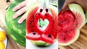 'Creative Food Ideas | Fun Food For Kids | Watermelon Bird Carving'