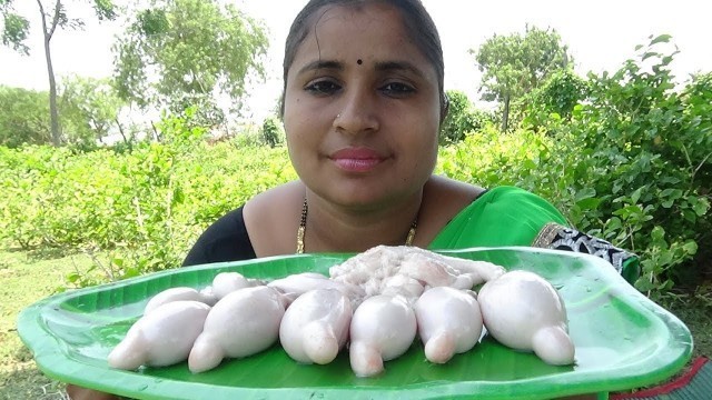 'Village Food Cooking Goat Balls Curry | Lamb Balls Recipe | How To Cook Goat Balls Fry Recipe'