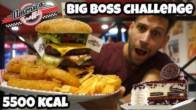 'BURGER Challenge - BIG BOSS America Graffiti - Italiano Cheat day - MAN VS FOOD (ENG SUB)'