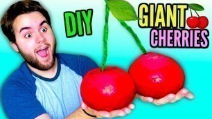 'DIY GIANT GUMMY CHERRIES | Huge Edible Jelly Cherry Emoji | Jello Fruit Emojis'