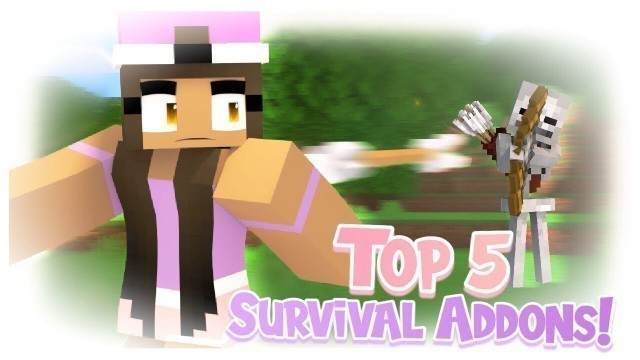 'TOP 5 BEST MCPE SURVIVAL ADDONS/MODS! | RLCraft, NEW Food, NightVision, Animals & MORE'