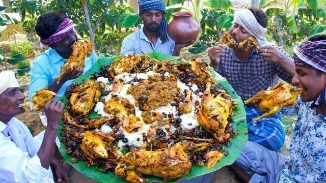 'FULL CHICKEN EATING | Full Country Chicken Cooking and Eating in Village | Healthy Village Food'