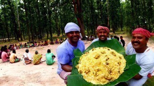 'Village Food- Cooking Country Chicken Biryani for Santali Tribe | Cooking & Eating Chicken Biryani'