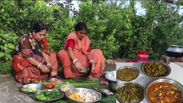 'Village Food Cooking at Garden House / Bagan Bari Ranna village food'