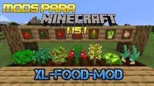 'Mods para MInecraft 1.15.1  XL Food Mod'