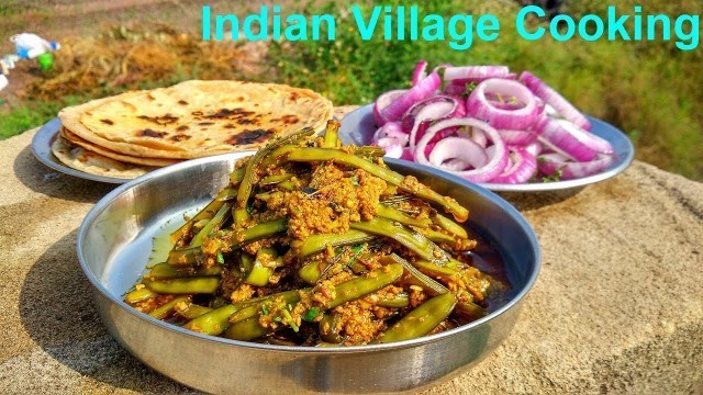 'Subji, Roti and Salad Making | Indian village Cooking | Village Recipes'