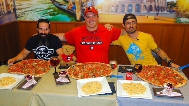 'Man vs Food Pizza and Pasta Italian Food Challenge!!'