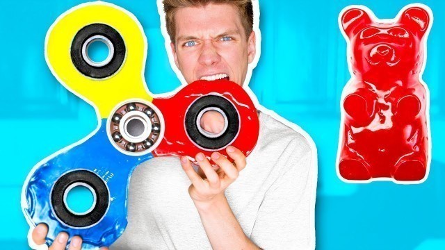 'DIY GIANT GUMMY FIDGET SPINNER!!!!! How To Make Rare Edible Candy Fidget Spinners & Tricks'