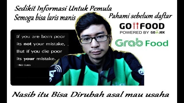 'Pahami sebelum daftar gofood & grab food #OjolPunyaBisnis'