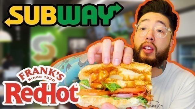 'I try SUBWAY BUFFALO CHICKEN SANDWICH w/ FRANK\'S REDHOT | Fast Food Reviews'