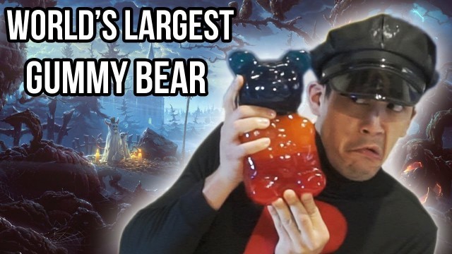 'I EAT THE WORLDS LARGEST GUMMY BEAR | HALLOWEEN FOOD CHALLENGE'