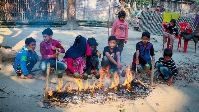 'Village Kids Picnic Roasted Eggplant and Eggs Cooking by Village Food Life'