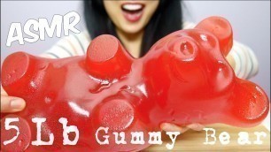 'ASMR World\'s Largest GUMMY BEAR (Sticky Chewy EATING SOUNDS) Whispers | SAS-ASMR'