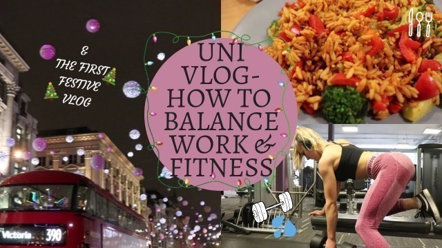 'UNI VLOG/ TRAINING, FOOD & CHRISTMAS LIGHTS!!'