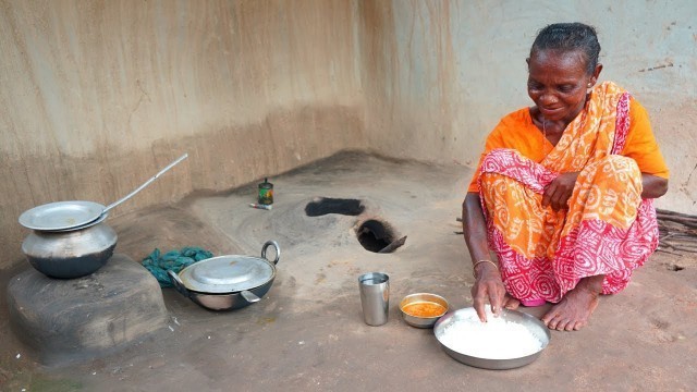 'Tribe Grandma Cooking Papaya with Daal | Indian Tribe Village Food Cooking by Grandma'