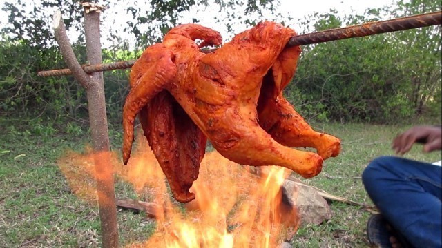 'FULL CHICKEN Cooking in Fire Prepared By My Friends | VILLAGE FOOD'