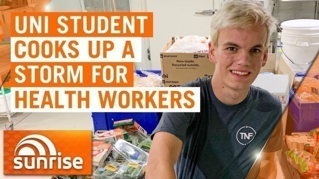 'Coronavirus: A Melbourne uni student is cooking up meals for frontline health workers | 7NEWS'