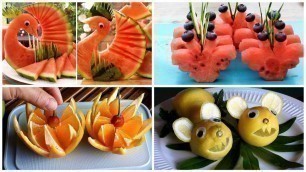 '8 Tricks With Fruits And Veggies - Creative Food Art Ideas'