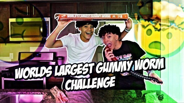 'Eating The Worlds LARGEST Gummy Worm!!