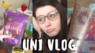 'UNI VLOG | Healthy Food Shop Haul + EXAM SEASON STRESS!!'