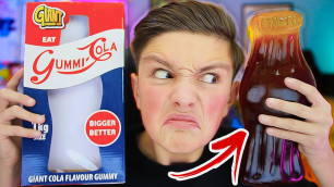 'EATING THE WORLD\'S LARGEST GUMMY COLA BOTTLE! 