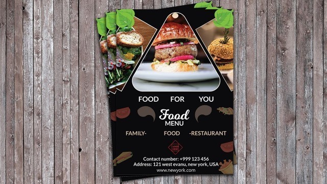 'Modern Creative Food Manu Design with illustrator| Food menu Flyer-07|'